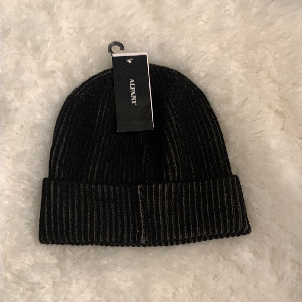 🆕 Alfani Black Ribbed Beanie